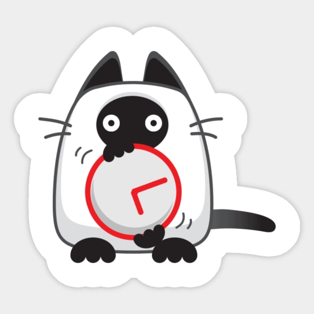 Kiki the Kitty - Tick-Tock Sticker by Raiksz